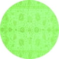 thumbnail image 1 of Ahgly Company Indoor Round Oriental Green Traditional Area Rugs, 6' Round, 1 of 4