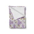 thumbnail image 2 of Mauve Soft Flannel Fleece Throw Blanket, Retro Style Floral Petals Love Natural Beauty Nostalgic Soft Plants Artwork, Cozy Plush for Indoor and Outdoor Use, 50" x 60", Violet Purple, by Ambesonne, 2 of 6