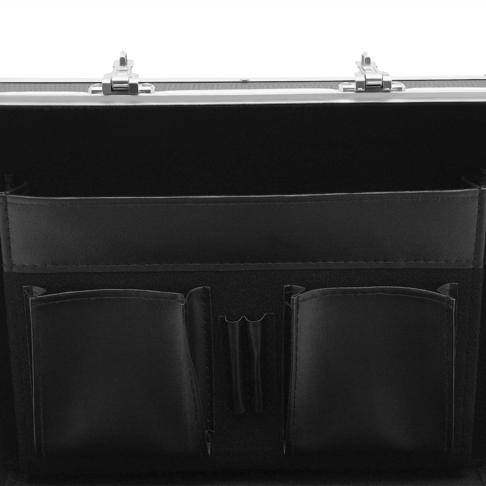 Peakora Aluminum File Carrying Case, Black Executive Document Briefcase & Business File Storage Solution