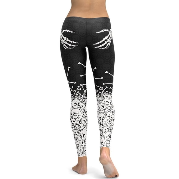 Halloween Hand Print Leggings Size: XS for Women | FIERCEPULSE