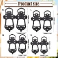 thumbnail image 3 of Ice Cleats,Crampons Ice Cleats for Shoes and Boots Women Men,Non Slip Grippers Spikes for Shoes with Straps,Ice Traction Cleats for Snow and Ice,Hiking,Walking,Fishing,Climbing(L), 3 of 7