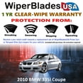 thumbnail image 2 of 2010 BMW 335i Beam Wiper Blades Wipers w/1yr Warranty (Set of 2), 2 of 5
