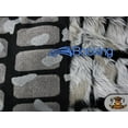 thumbnail image 2 of FAUX FUR LONG PILE BRICKS FUR BLACK GREY FABRIC, 2 of 3