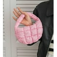 thumbnail image 2 of LANFENG Bag Mini Puffy Quilted Handbag Soft Puffer Tote Bag for Women Cute Wrist Bubble Bag Lightweight Nylon Clutch Purse, 2 of 9