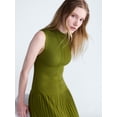 thumbnail image 3 of Scoop Women's and Women's Plus Mock Neck Midi Sweater Dress, Size XS-4X, 3 of 6