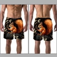 thumbnail image 3 of luoweisi Men's Beach Shorts Quick Dry Swim Trunks with Mesh Lining Squirrel M, 3 of 5