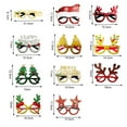 thumbnail image 6 of Opvise Christmas Glasses Lensless Funny Comfortable to Wear Cartoon Holiday Wearing Lightweight Antlers Letter Glasses Frame J, 6 of 8
