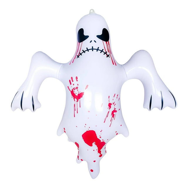 Globo Fantasma Accesorio para Fiestas Decoración de Halloween Ornamento Inflable Figura Colgante de PVC con Diseño Espeluznante Adecuado para Jardine Fantasma de palma roja