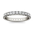 thumbnail image 4 of Charles & Colvard 14K White Gold Forever One 2.2mm Round Moissanite Eternity Band-Size 9 1.12cttw DEW, 4 of 5