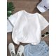 thumbnail image 2 of Adorable Puppy Blowing Fan Graphic Girls' T-Shirt - Comfy & Durable Polyester Crew Neck Short Sleeve Tee for Summer Outdoor Play, White with Blue Cartoon Print, Casual Straight Sleeve Design, 2 of 6