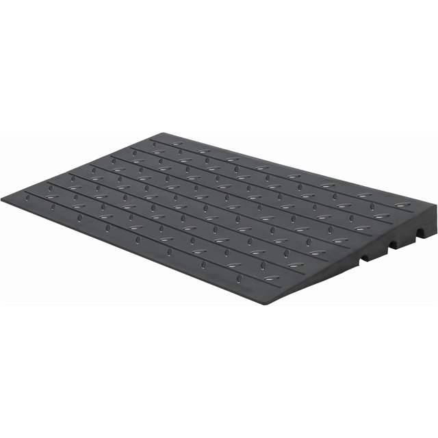 Rubber Threshold Ramp, 3'' Rise Portable Wheelchair Ramp for Home Steps, 2500LBS Capacity Curb Ramp Handicap Ramps for Wheelchairs Driveway Mobility Scooters with 3 Channels Cord Cover