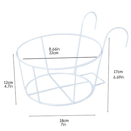 

wendunide Flower Pots Metal Art Hanging Basket Flower Pot Holder Hanger Fence Garden Plant Rack Decor Candlestick