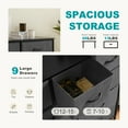 thumbnail image 5 of JIOABL 9 Drawer Chest Organizer with Fabric Bins, Dresser for Bedroom, Tall Steel Frame, Grey, 5 of 7