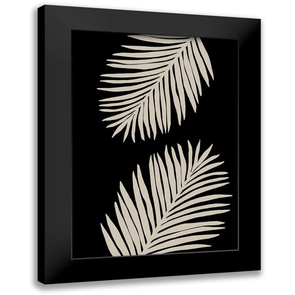Artographie Studio 18x24 Black Modern Framed Museum Art Print Titled - Palm Leaves