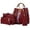 Wine, variant on 4-Piece PU Leather Handbag Set with Aztec Print Shoulder Bag Crossbody and Clutch for Women Daily Use 9.8 x 5.1 x 9.8 inches