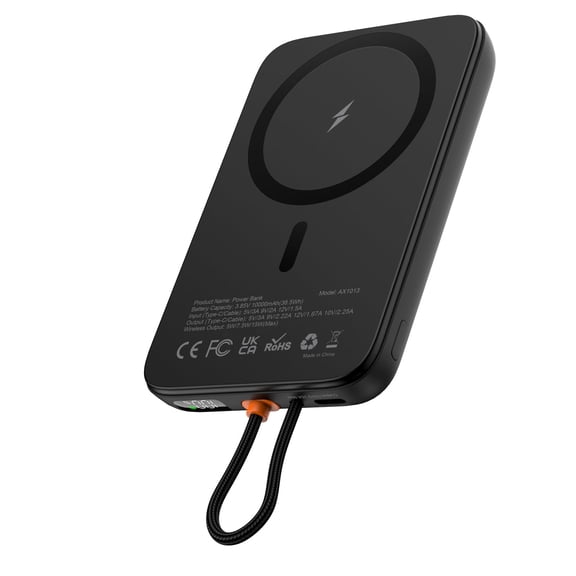 AsperX Magnetic Portable Charger 10000mAh,22.5W Fast Charging Power Bank with USB-C Cable,Slim Travle Battery Pack,Compatible for iPhone 17/16/15/14/13