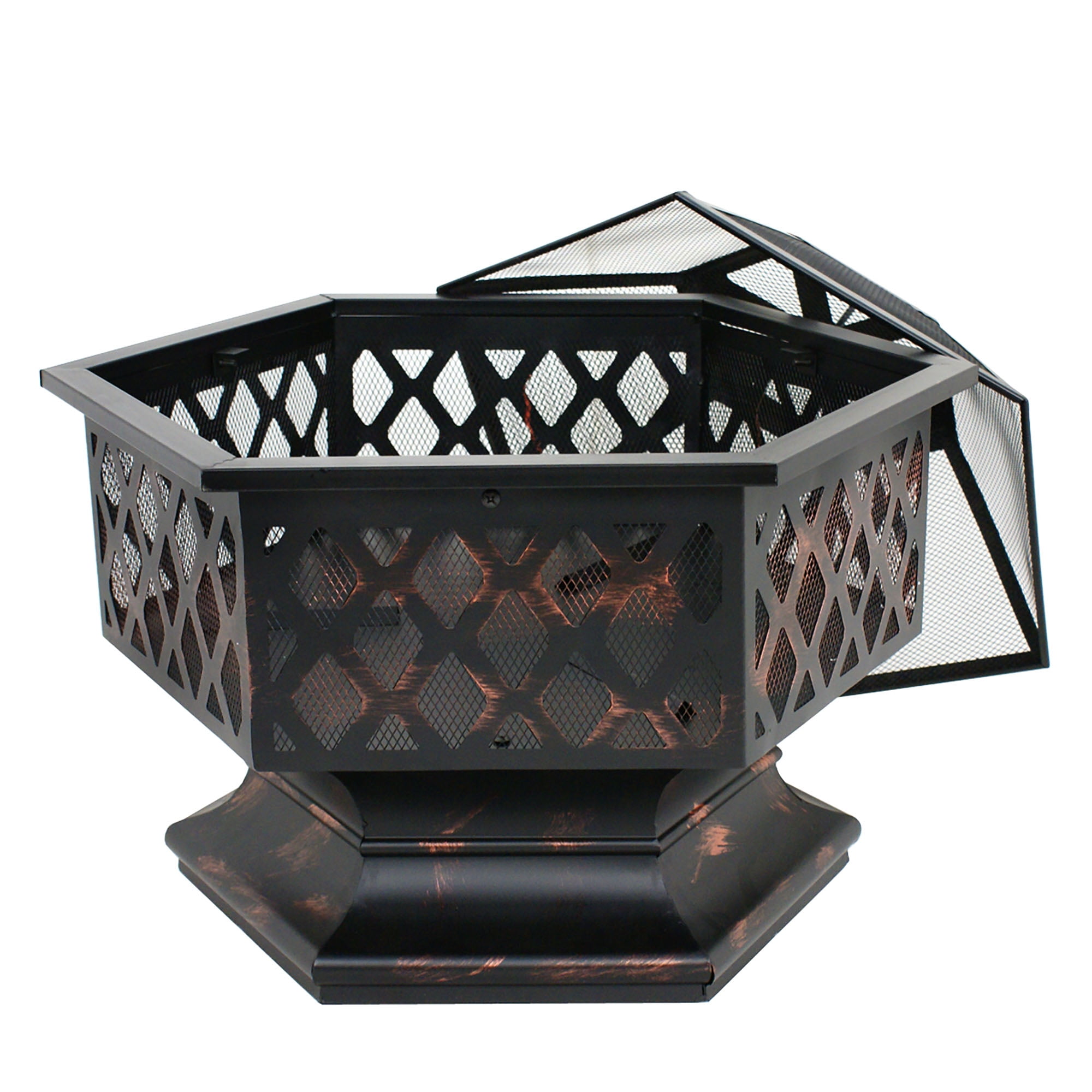 ZENSTYLE Outdoor Patio Steel Fire Pit - 24
