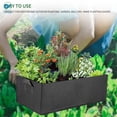 thumbnail image 5 of Deago 2Pcs Fabric Raised Garden Bed Reusable Square Large Grow Bag Fabric Pots Vegetable Planting Bag with Handles Planting Pots for Plants Flowers Vegetables (Black), 5 of 9