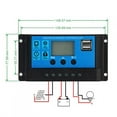 thumbnail image 2 of Mgaxyff 60A Solar Charge Controller, PWM Solar Battery Charger,60A/50A/40A/30A/20A/10A 12V 24V Auto Solar Charge Controller PWM Controller, 2 of 8