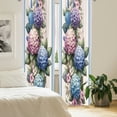 thumbnail image 2 of Ambesonne Floral Curtains 2 Panel Set, Leafy Huddle Hydrangea Lines, Pair of - 28" x 95", Rose Lavender Blue Green, 2 of 4