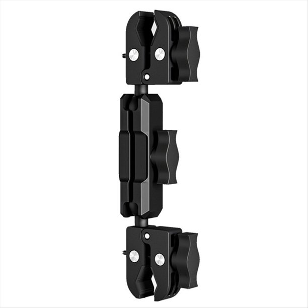 Soporte de Abrazadera para Cámara, Adaptador de Súper Abrazadera, Soporte Multifunción de Doble Cabezal para Soportes de Cámara para Motocicleta y Bicicleta de 6cm