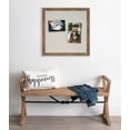 thumbnail image 2 of DesignOvation Beatrice Square Linen Fabric Pinboard, 31 x 31, Rustic Brown, Wooden Wall Organizer, 2 of 5