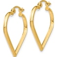 thumbnail image 3 of 14K Yellow Gold Polished 2mm Heart Hoop Earrings (23 X 2) Made In Indonesia th287, 3 of 6