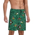 thumbnail image 2 of Balery Cartoon Air Transportation Pantalones cortos de pijama de punto de algodón para hombre con cinturilla y bolsillos-XX-Large, 2 of 6