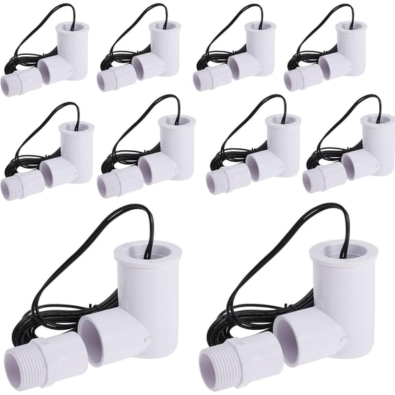 YRANZO  10 PACK SS2 Float Switch L-Shape with 3/4 Inch Adaptor and 6Ft Wire Water Float Switch for HVAC Drain Pan Condensate Outlet