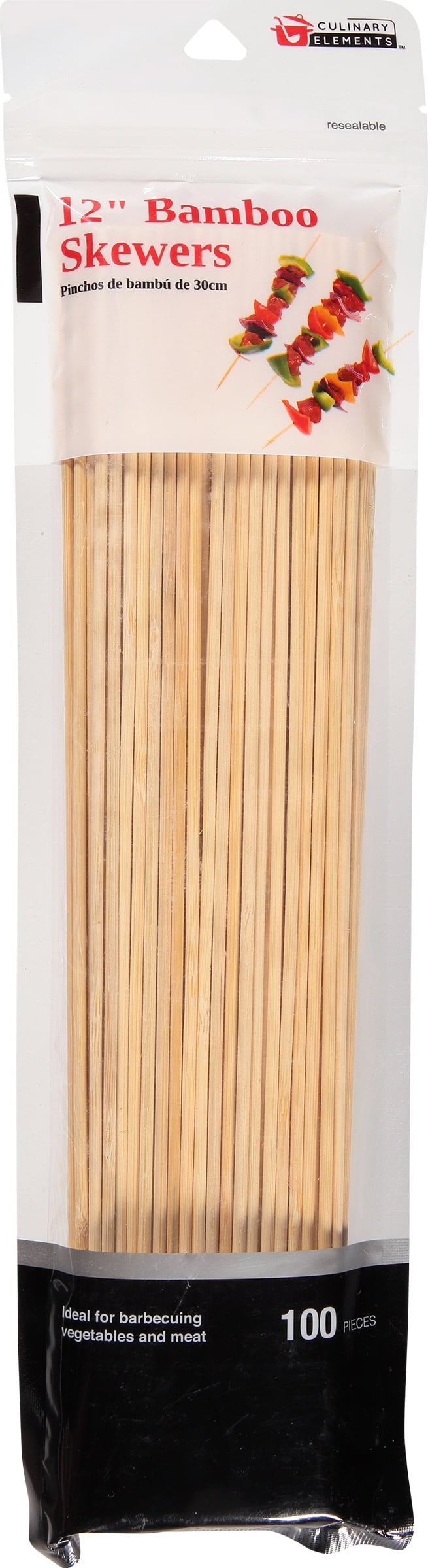 Pack of 220 Bamboo Skewers Paddle Wooden Sticks – 7 inch Grill Skewers for BBQ 