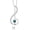 Blue||Near Colorless (GH), variant on Keren Hanan Inspired by Music 925 Sterling Silver Round Lab Grown Diamond and White Moissanite Treble Clef Pendant Necklace for Women (0.29 Cttw, with 18 inch Chain)