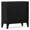 thumbnail image 2 of Harper 30" Wide Solid Hardwood Mid-Century Modern Low Storage Cabinet in Black, 2 of 12
