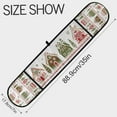 thumbnail image 3 of Yayeee Double Oven Mitt Kitchen Heat Resistant Baking 35" x7" Quilted Glove, Red Christmas House, 3 of 6