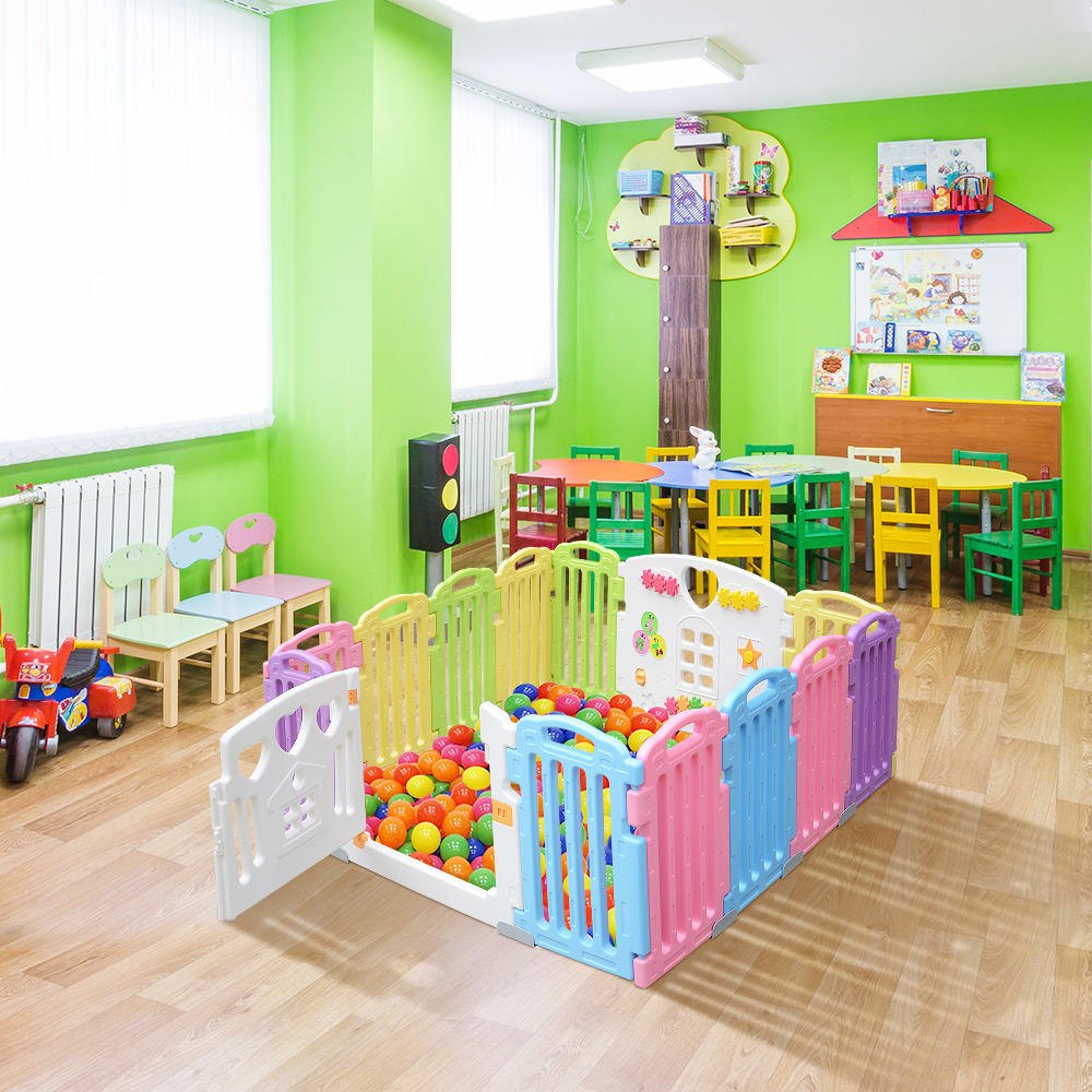 Parc Pliable 16 Panneaux Parc Pour Bebe Et Tout Petits Portail Pour Interi Centre Dactivites Pour Enfants Cloture De Jeu Pour Bebe Cour De Jeu Pour Bebe Parc Pour Bebe La Chambre De