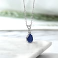 thumbnail image 4 of Gem Stone King 2.23 Ct Blue Sapphire White Diamond 925 Sterling Silver Pendant with Chain, 4 of 4