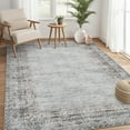 thumbnail image 5 of FairOnly 10'x13'Extra Large Low Pile Vintage Rugs for Living Room Non Slip Oritental Style Stain Resistant Area Rug for Home Decor,Grey Green, 5 of 7