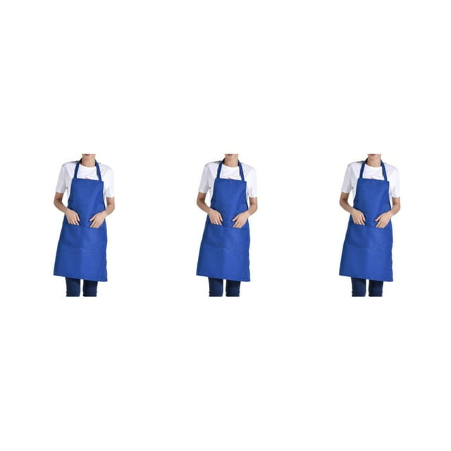 kurtrusly 12piece Easy To Adjustable Half-length Adult Apron Fit For Any Cooking Enthusiast Quick-drying blue 3Set