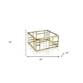 thumbnail image 3 of 40" Gold And Clear Glass Square Coffee Table, 3 of 5