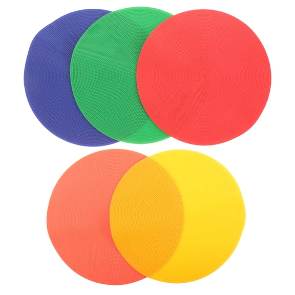 BESTYASH 5Set Soccer Spot Marker Football Training Marker Sign Dishes Red TPR Outdoor Football Training Equipment for Fan Gear