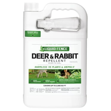 Liquid Fence Deer and Rabbit Repellent, Ready-to-Use Spray, 1 Gallon