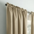 thumbnail image 3 of Eclipse Samara Solid Blackout Curtains, Single Curtain Panel, 63 Inch Long Blackout Curtains, 42" W x 63" L, Latte, 3 of 7