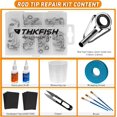 thumbnail image 2 of czcpp-Rod Tip Repair Kit with Glue Fishing Rod Repair Kit Pole Tip Replacement Complete Supplies for Fishing Pole Top Eyelets 42PCS Tips, 6Sizes Silver Large-42pcs, 2 of 4