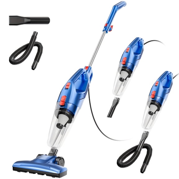 600W Corded Stick Vacuum Cleaner - 25KPa Powerful Suction, 6 - in - 1 Lightweight Design with Free - Stand, 45 - Min Runtime, HEPA Filter