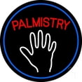 thumbnail image 1 of Red Palmistry Blue Border LED Neon Sign 26" Tall x 26" Wide - inches Black Square Cut Acrylic Backing, with Dimmer - Bright and Premium built indoor LED Neon Sign for Storefront., 1 of 7
