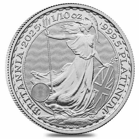 2025 Great Britain 1/10 oz Platinum Britannia Coin BU