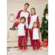 thumbnail image 1 of Xmas Gift 2023 New DIY Support Blank on the Front Christmas Family Pajamas Set Parent-child 2 Pieces Suit Casual Loose Sleepwear, 1 of 4