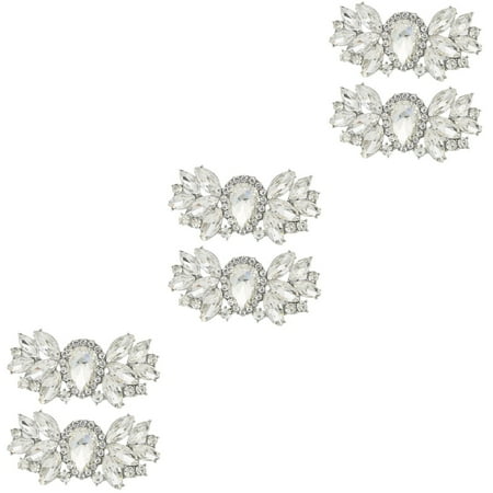 3 PCS Shoe Clip Decorations Silver Jewelry Clips Accessories Miss