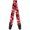 Geometric Black Red Turquoise Ivory, variant on Buckle-Down Guitar Strap, Geometric Pattern Multi Color, 2 Inches Wide