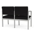thumbnail image 5 of Lenox Steel Reception Waiting Room 2 Seats Chair / Silver Steel / Black, 5 of 5