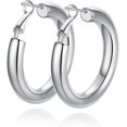 thumbnail image 1 of Thick Hoop Earrings Howllow 14k Gold Plated Gold Hoops For Women, 1 of 5
